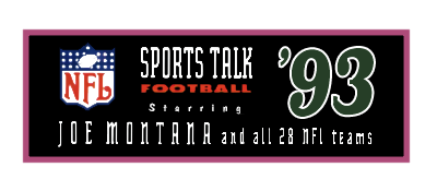 NFL Sports Talk Football '93 logo for Sega Mega Drive